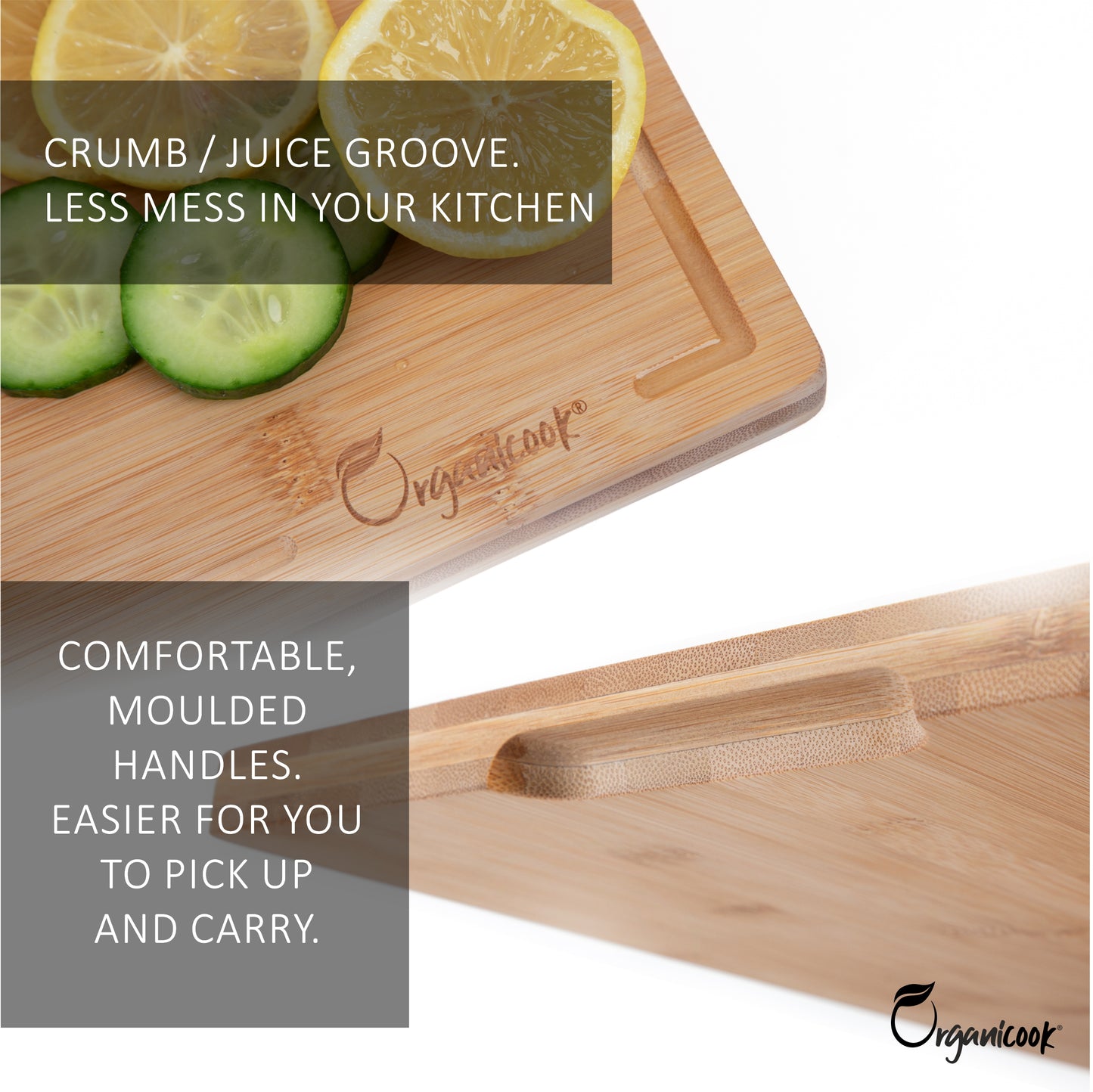 Organicook Essentials - Extra Large Wooden Chopping Board